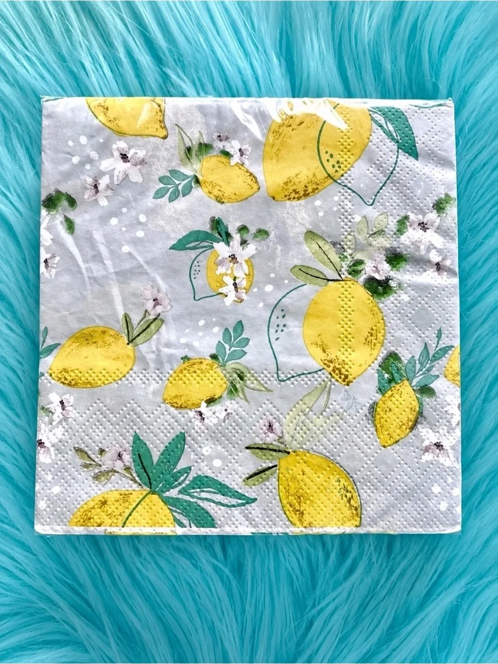 Mara-Mi Lemon Print Napkins 3-Ply 40 Count Party Decor